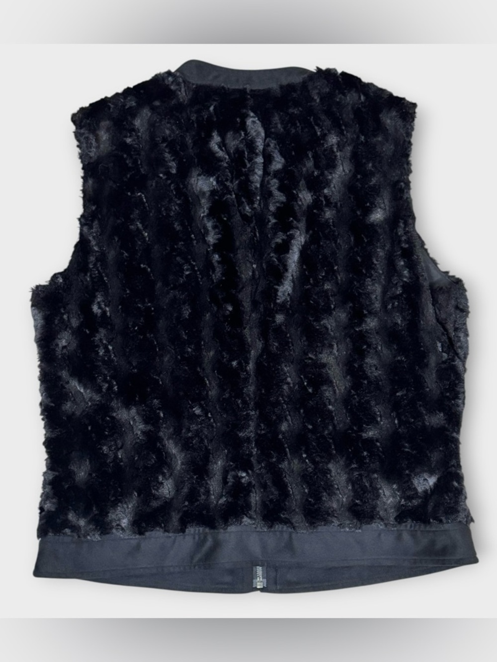 Doncaster Black Faux Fur Zip Vest, Size 10 - Picture 2 of 10